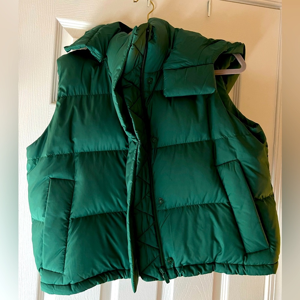 Lululemon Wunder Puff Cropped Vest Everglade Green 6 8 10